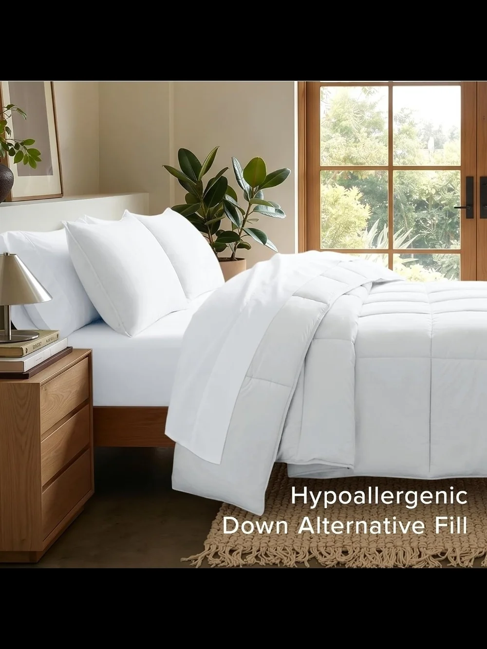 Bare Home Comforter  Ultra Soft - King/Cal King, White - All Season